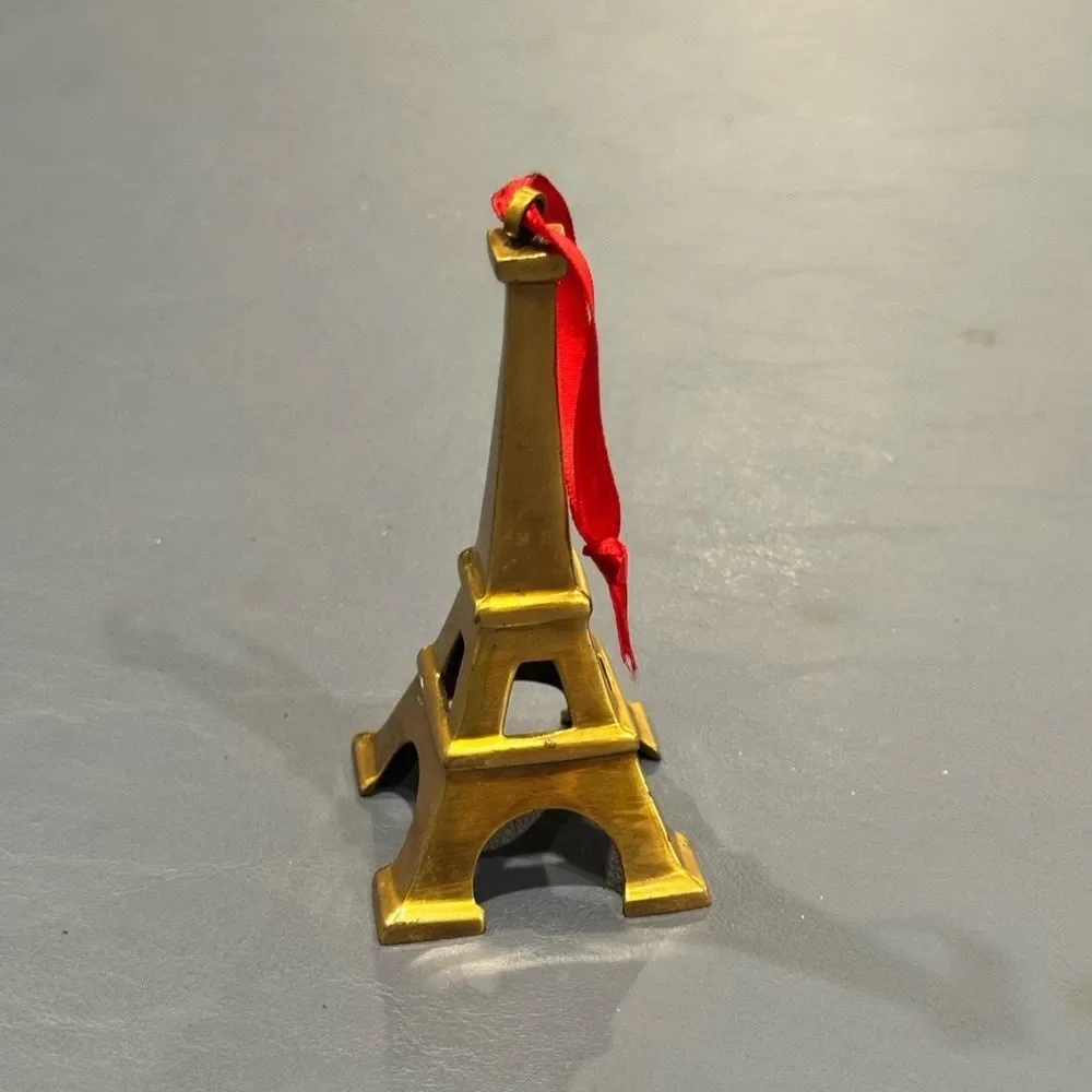 VTG Restoration Hardware Solid Brass Eiffel Tower Christmas Ornament Paris